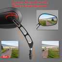 Black 8mm Rear View Mirrors for Touring Road Glide FLTRX Electra Glide FLHT Road King FLHR Street Glide FLHX Sportster Dyna Softail models 1982-2023
