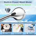 Filtered High-Pressure Handheld Shower Head for Hard Water & Chlorine Filtration with 9 Spray Settings Including Power Wash, Rainfall, Mist, and Massaging 2.5GPM (Matte Black - Obsidian)