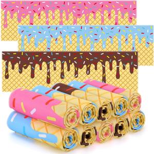Booson 12 Pcs Baseball Drip Cooling Towels 40"x12" Cream Baseball Ice Towel Party Favors for Boys Girls Player Coach Sport Team Gifts Stuffer