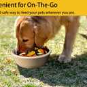 JETKONG 16 oz/2 Cup Disposable Dog Bowls 50pk, 100% Compostable Pets Feeding Bowls Paper Dog Travel Bowls Great for Dry and Wet Dog Food or Water (Natural, Pack of 50)