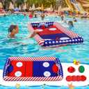 ShinyRelief Inflatable Pool Hockey Game Set for Kids, Floating Pool Toy with Puck and Pushers 65 x 33 in Water Swimming Training Game Toys for Boy Girl Teen Adults Summer Celebration(Classic)