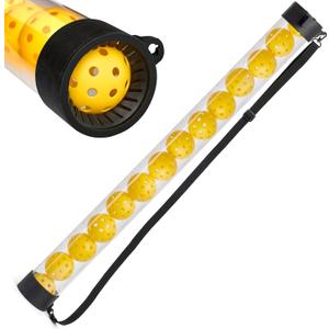 Pickleball Picker Upper Ball Holder, Pickleball Ball Picker Hopper Tube, Pickleball Pickup Tube - Lightweight Pickleball Retriever Collector with Shoulder Strap (Model 1)