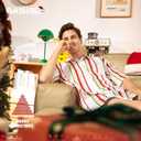 BRISIRA Mens Christmas Shirt Santa Claus Hawaiian Ugly Collared Short Sleeve Printed Button Party Casual Regular Fit S - 6XL