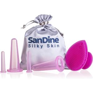 Cupping Therapy Sets - Face Cupping Set - Double Chin Reducer - Facial Cupping System - Silicone Massage Cups - Cupping for Cellulite Kit - Ideal to Shape Your Cheeks and Chin - by Sandine (Pink)