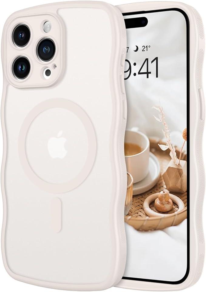 Designed for iPhone 16 Pro Case Compatible with MagSafe (6.3 inch 2024), Liquid Silicone Phone Case (Camera Protective, Soft Microfiber Lining), Stone