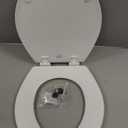 BEMIS 500EC 390 Toilet Seat with Easy Clean & Change Hinges, 1 Pack Round, Cotton White