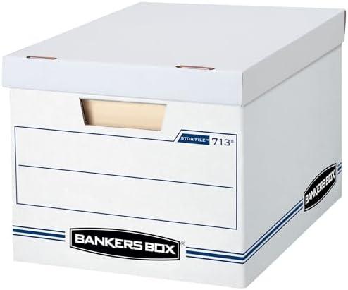 Bankers Box 24 Pack Standard Duty File Storage Boxes, Standard Assembly, Removable Lid, Letter/Legal (0071301)