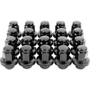 M14x1.5 Lug Nuts Set of 20 Compatible with Sequoia Landcruiser Tundra Lexus LX Black 7/8 22mm Hex Mag Washer Lug Nuts 1.85 Inch