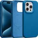 Magnetic for iPhone 15 Pro Case 6.1", Premium Liquid Silicone Case,[Compatible with Magsafe][Soft Anti-Scratch Microfiber Lining],Slim Thin Shockproof Phone Cover-Navy Blue