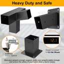 Heavy Duty 15°Slanted Roof Wall Mount 4x4 3PCS Pergola Bracket Kit