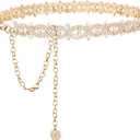 YooAi Rhinestone Belt Sliver Sparkly Crystal Diamond Belt for Women Dresses Wedding Dress Bridal Belt