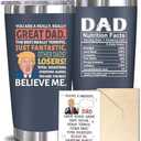 Pack of 2, New Eleven Fathers Day Gift For Dad - Funny Present For Father, Men - Dad Birthday Gift, Unique Father Gifts From Daughter, Son, Kid, Wife - 20 Oz Tumbler Navy