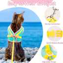 Cat Harness and Leash Set Escape Proof, Adjustable Cat Vest Harnesses Soft Kitten Harness Reflective Strips Jacket with Flower, Breathable Mesh Harnesses for Cats Puppy Easy to Wear Outdoor Walking, M