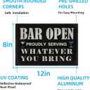 Vintage Bar Wall Decor Sign - 'Bar Open' for Home Bar, Club, Kitchen - Fun Gift for Beer Lovers, 8x12 Inch (Multicolor-9136)