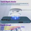 4 x Slim Designed Magnetic for iPhone 16 Case, Compatible with Magsafe, Shockproof, Anti-Fingerprint/Scratch/Drop, Liquid Silicone Case for iPhone 16 - Blue