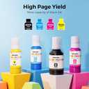 Sublimation Ink 440ML Bottles Refill for ET-2800 ET-2720 ET-2760 ET2400 ET-15000 ET-2803 ET-2850 ET4800 High-Yield Inkjet Printers Heat Press Transfer on T-Shirt