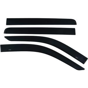 Husky Liners Low Profile Ventvisors/Rain Guards | Fits 2009-2024 Dodge Ram 1500 (2019-2024 Classic Body Only) Crew Cab, 2010-2025 Ram 2500, 3500 Crew Cab, 1 pc. | Matte Black - 2867004