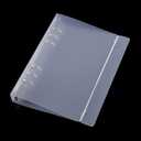 A5 6 Ring Binder Cover Clean Transparent Soft PVC for Refillable Notebook Shell withMatte surfaceforStamp & Die Storage (1pcs)