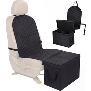 Back Seat Extender for Dogs, Dog Car Seat Cover with Storage Organizer, Waterproof Scratch Proof Cover for Cars Trucks and Suvs Front or Back (Large 29"x20"x22")