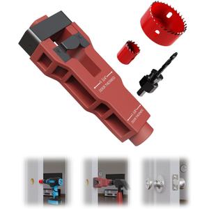 Door Latch Installation Kit, Precision Scoring and Chiseling Door Latch Mortise Tool Fits for 1-3/8" or 1-3/4" Thick Wooden Door, Door Mortise Kit for Clean, Precise Professional Installation