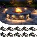 Teekuv 10 Pack 4 Inch Retaining Wall Lights, 3W LED Hardscape Lighting IP65 Waterproof Paver Lights, 12V AC/DC Low Voltage Outdoor Soft White 2700K Landscape Lighting for Patio Pathway Wall Stairs