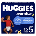 Huggies Overnites Size 5 Overnight Diapers (27+ lbs), 50 Ct