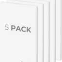 Mat Board Center 20x30 White Foam Boards Pack of 5, 1/8" Thick