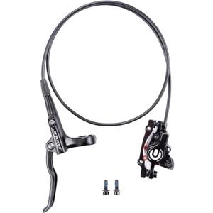 Cyclon MTB Hydraulic Disc Brakes Set, Black/Red Aluminum Alloy Hydraulic Brakes for Mountain Bike Left Front 1000mm Right Rear 1700mm Hydraulic Bicycle Brakes with is/PM Adapter Fit 160mm Rotor