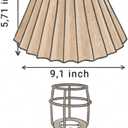 Small lampshades for table lamps, pleated, set of 2. Suitable for E27. 9"x6.2" Compatible with any interior. (Ivory)