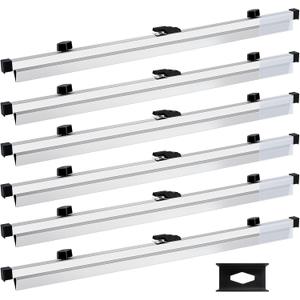 6 Pack 24" Blueprint File Hanging Clamps Blueprint File Clips with Label Holder Binding Strips Document Storage Tool for Drawing Arts Maps Poster Architectural Construction Plan Organization