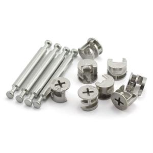 4Set Furniture Hardware Double End Head Rod Connection Cam Fittings Furniture Board Panel Connection Accessories 64mm