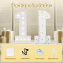 4FT 65 Marquee Numbers, Big 65 Light Up Numbers for 65th Birthday Decorations Warm Light Marquee Numbers 4 Feet Tall for Anniversary Party Decor