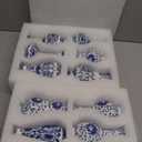 Maxcheck 12 Pcs Christmas Porcelain Blue and White Vase Mini Chinoiserie Bud Vase Vintage Ceramic Oriental Handmade Chinese Flower Jardiniere for Home Office Shelf Table Centerpieces Decor(Classic)