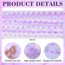 Gilprop 3 Pcs Butterfly Table Runners 12" 90" Embroidery 3D Purple Butterfly Tulle Table Runners for Spring Garden Birthday Party Wedding Bridal Shower Baby Shower Home Kitchen Dining Decor