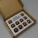Goo-Ki 6 Pack Champagne Bronze Drawer Knobs Kitchen Cabinet Knob Zinc Alloy Hardware - Modern Single Hole/Screw Bar Cabinet Handles Dresser Pulls