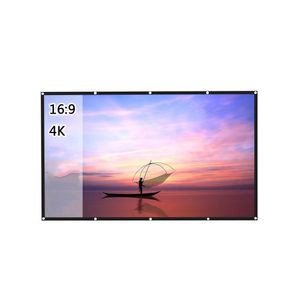 150 Inch Portable Projector Screen, 16:9 Video Projection Screen Foldable Wall Mounted, for Home Theater Office Movies(120in)