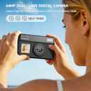 4K Digital Cameras for Photography, 64MP UHD Autofocus Compact Camera with 32GB SD Card, 2.8" Large Screen and 18X Digital Zoom, Portable Mini Video Camera, Suitable for Kids,Adult,Beginners