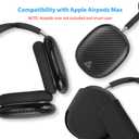 Carbon Fiber Texture Case Cover for AirPods Max Headphone, TPU Anti-Scratch Ear Cup Cover, Protective Skin Accessories for Apple AirPods Max(2024/2020) - Matte Black