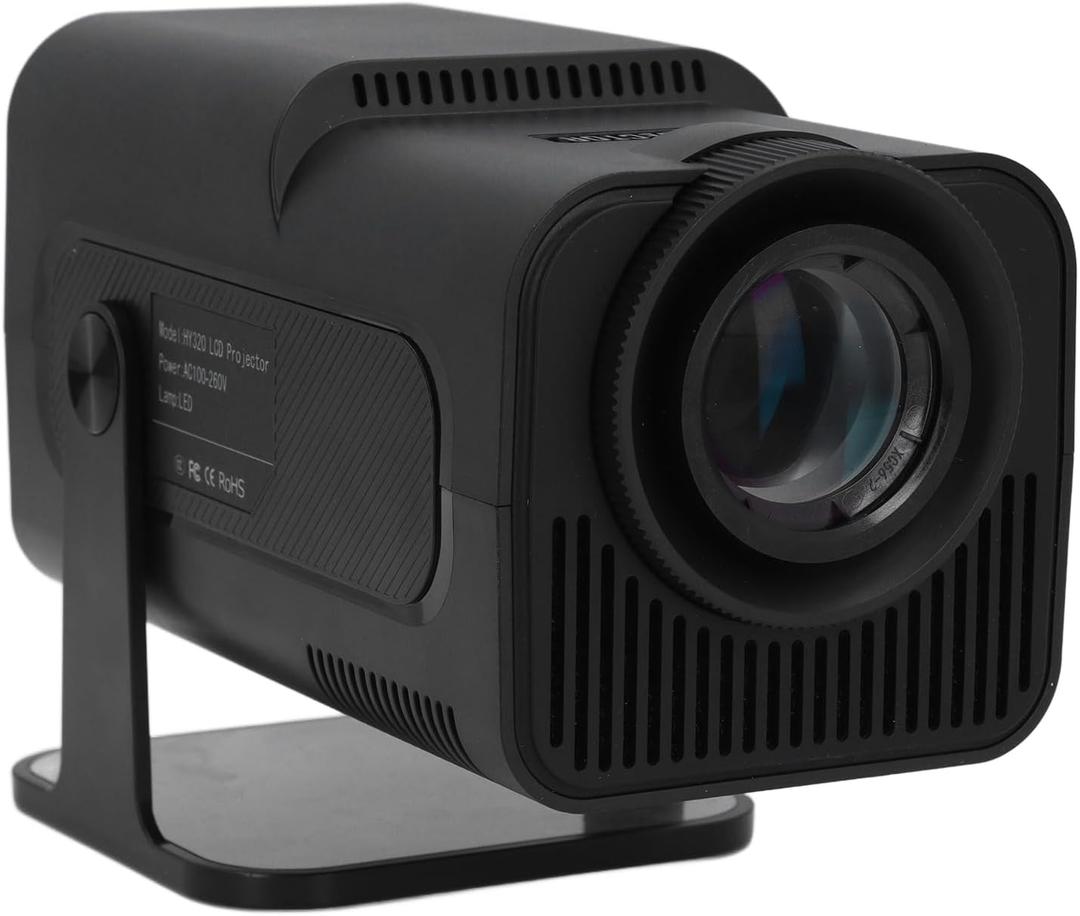 Mini Projector, 2.4G P 4K 12000LM Portable Outdoor Projector with Stand, for 11.0 (US Plu to 240V)