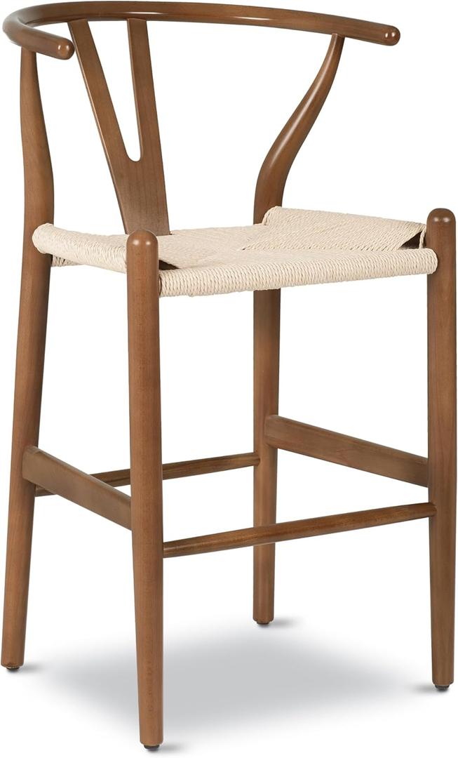 POLY & BARK Weave Counter Stool in Walnut POLY & BARK Weave Counter Stool in Walnut