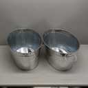 Large 6-Gallon Galvanized Tin Beverage Tub, 20x14x10 inches (Pack of 2)