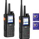 KSUN 4G POC Network Radio with 1 Year Pre-Paid SIM Card Walkie Talkies Long Range 5000 Miles, Handheld UHF Dual Mode & Antenna Relay Function,Gifts for Outdoor Hiking, Camping KSUN CT58 (2 Pack)