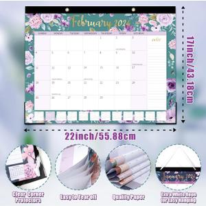 GuassLee Monthly Large Desk Calendar 2025-2026 - 19 Months 22" x 17" Calendar from Jun. 2025 to Dec. 2026, Large Monthly Planner with Holiday Watercolor Design for Office School Home Organizing, Pack Of 10