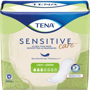Tena Sensitive Ultra Thin Light Incontinence/Bladder Control Pads for Women, Regular Length, 30 Count (30 Count (Pack of 3))