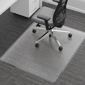 Chair Mat for Carpet, 36" x 48" Easy Glide Desk Chair Mat for Carpeted Floors, Beveled Edge Vinyl Mat with Grips, Heavy Duty Carpet Protector for Home Office, Clear