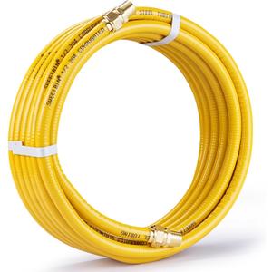 33FT 1/2" CSST Gas Line Hose, 1/2 Inch Flexible Line for Natural Gas and Propane, Corrugated Stainless Steel Pipe Kit with 2 Male Adapter Fittings