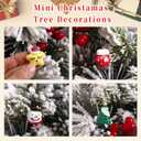 30 pcs Christamas Tree Decorations Clearance,Mini Resin Ornaments for Christmas Trees,Small Santa Clause Charms Xmas Decorations Sets for Girls Women