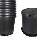 10-Pack 15 Gallon Premium Black Nursery Pot Plant Container Garden Planter Pots (15 Gallon)