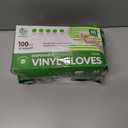 2 x Disposable Vinyl Gloves, Food Safe, Latex-Free Powder-Free Clear Plastic Gloves for Cooking, House Clean, Food Prep (M)