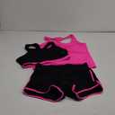 Aleumdr Womens Athletic 3 Piece Tankini Swimsuits with Shorts Swim Tank Tops with Sports Bra and Boyshorts Bathing Suits (Medium, Rose)
